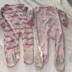Kids Headquarters Pink Footies One Pieces Cozy Sleepwear 4T